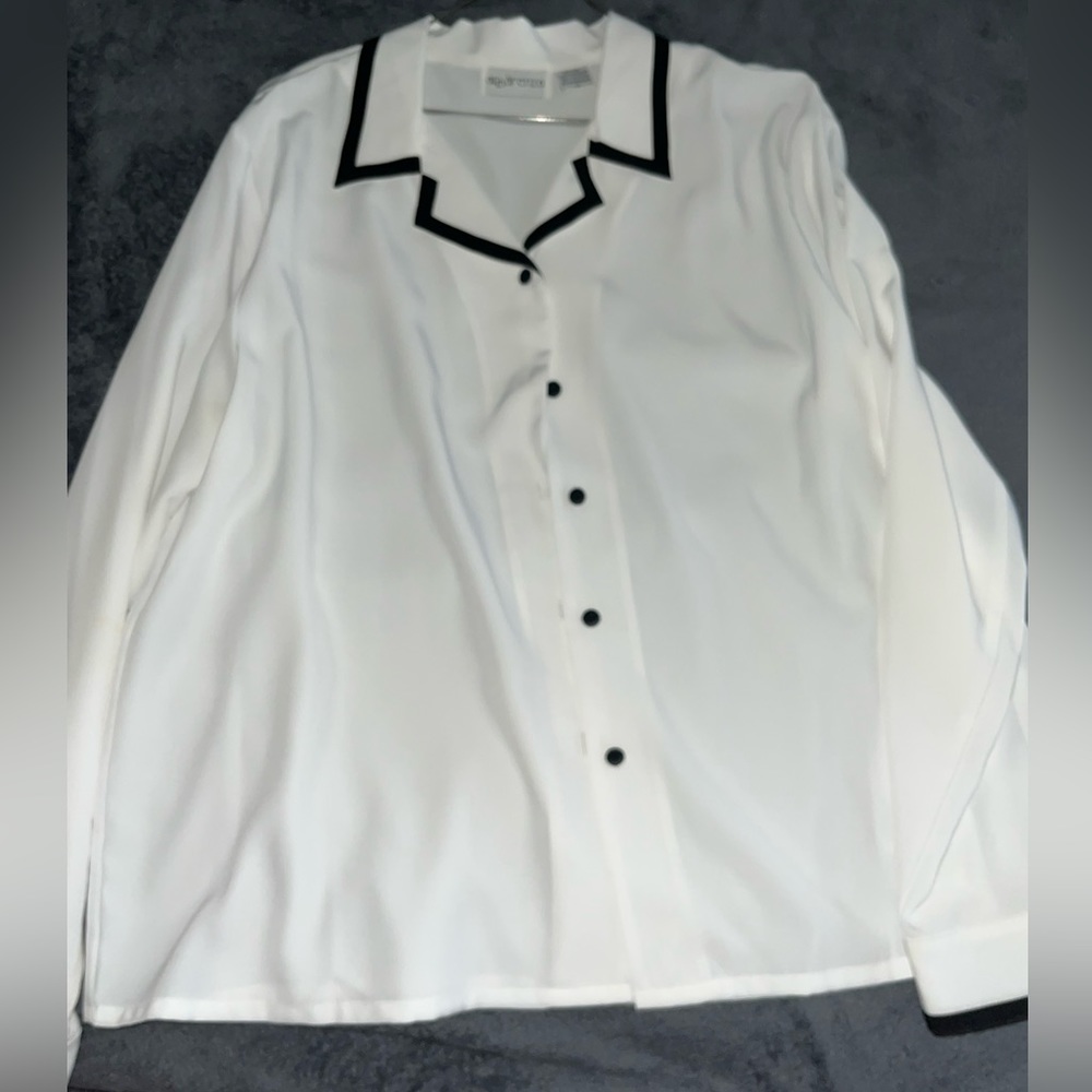 White and black dress shirt
